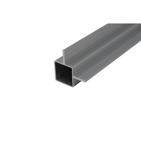 Eztube Extrusion for 1/2in Flush Panel Silver, 12in L x 1in W x 1in H, QR Both Ends 100-191 QR 1